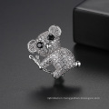 Cute Koala Lovely Cubic Zirconia Brass Brooch